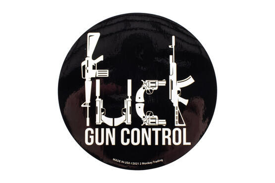 Lucky Shot USA Fuck Gun Control vinyl sticker